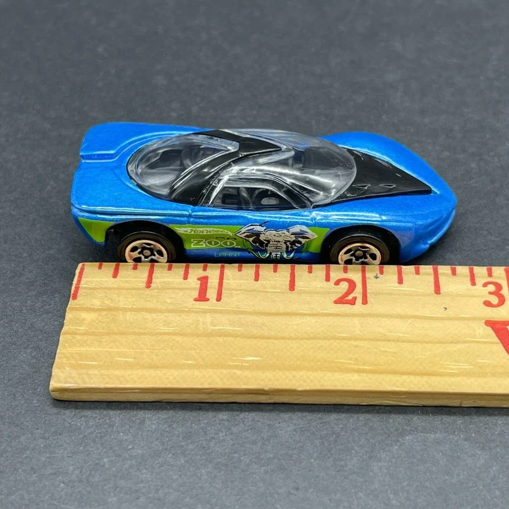 Hot Wheels Pontiac Banshee Sports Car Blue Robo Zoo‎ Elephant Diecast 1/64 Scale